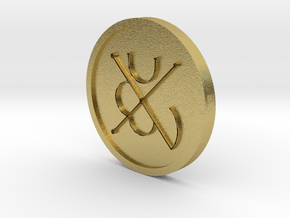 Seal of Mars Coin in Natural Brass