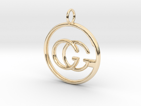  Pendant in 14k Gold Plated Brass
