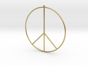 PEACE EARRiNG in Natural Brass