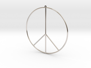 PEACE EARRiNG in Rhodium Plated Brass