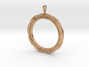 Stargate Pendant in Polished Bronze: Large