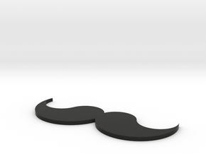 [1DAY_1CAD] MUSTACHE_type1 in Black Natural Versatile Plastic