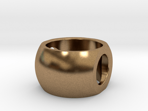 RING SPHERE 1 SIZE 9 in Natural Brass