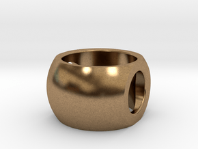 RING SPHERE 1 SIZE 8  in Natural Brass