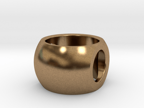 RING SPHERE 1 - SIZE 7 in Natural Brass