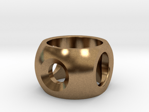 RING SPHERE 2 - SIZE 7 in Natural Brass