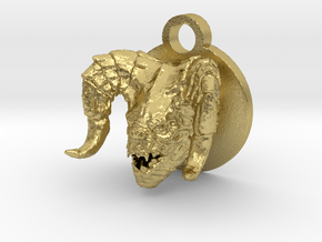 Deathclaw Head in Natural Brass