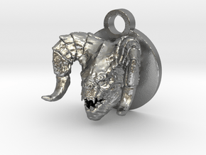 Deathclaw Head in Natural Silver