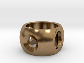 RING SPHERE 2 - SIZE 9 in Natural Brass