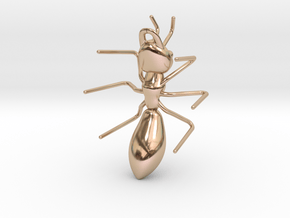 Ant Pendant in 14k Rose Gold Plated Brass