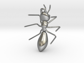 Ant Pendant in Natural Silver