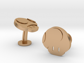 Super Mario Mushroom Cufflinks in Polished Bronze