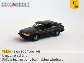 Saab 900 Turbo 16S (TT 1:120) in Smooth Fine Detail Plastic