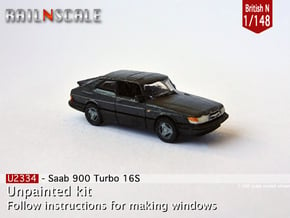 Saab 900 Turbo 16S (British N 1:148) in Smooth Fine Detail Plastic