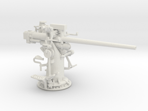 1/48 3 inch 50 cal USN deck gun in White Natural Versatile Plastic