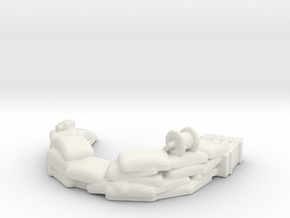 Sandbag Emplacement 1/100 in White Natural Versatile Plastic