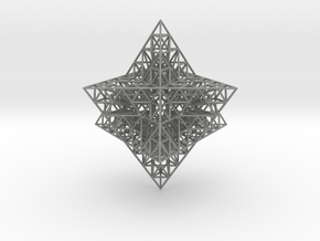 Sierpinski Merkaba Prism in Gray PA12