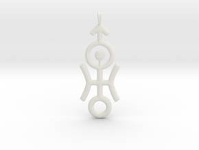 DISTANT Planet Uranus jewelry necklace symbol. in White Natural Versatile Plastic