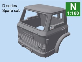 D Series Spare Cab N scale in Smooth Fine Detail Plastic