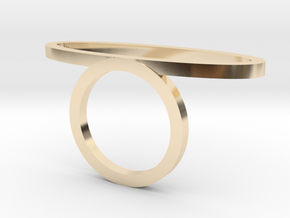 Hoola Hoop ring 01 in 14k Gold Plated Brass: 6 / 51.5