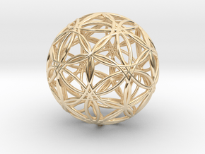 Icosasphere v2 1.25" in 14K Yellow Gold