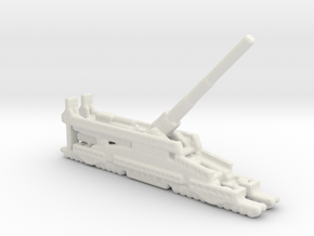Schwerer Gustav railway artillery 80cm aa 5cm  in White Natural Versatile Plastic