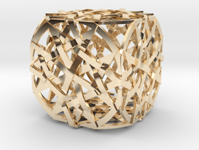 The Quantum Cube in 14k Gold Plated Brass