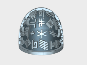 10x Neptune Runes - G:4a Shoulder Pads in Tan Fine Detail Plastic