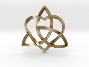 Infinity Love Pendant | Twisted 1" in Polished Gold Steel