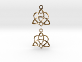 Infinity Love Earrings-Twisted in Polished Gold Steel