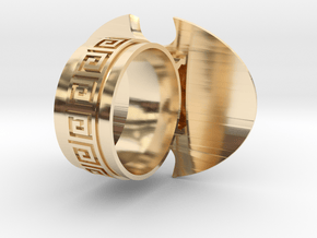 Lambda Ring in 14k Gold Plated Brass: 10 / 61.5