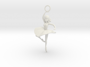 Cute Cosplay Charm - Dancer  in White Natural Versatile Plastic
