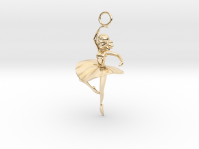Cute Cosplay Charm - Dancer  in 14k Gold Plated Brass
