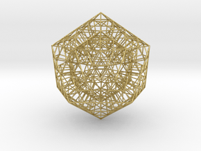 Sierpinski Icosahedral Prism in Natural Brass