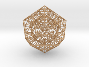 Sierpinski Icosahedral Prism in Natural Bronze