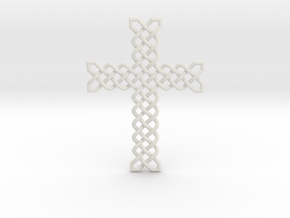 Knots Cross in White Natural Versatile Plastic