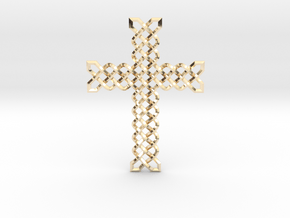 Knots Cross in 14k Gold Plated Brass