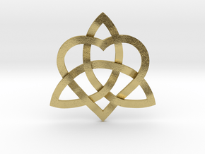 Infinity Love pendant 1" in Natural Brass