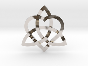 Infinity Love pendant 1" in Rhodium Plated Brass