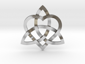 Infinity Love pendant 1" in Natural Silver