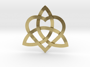 Infinity Love pendant 1.5" in Natural Brass