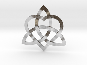 Infinity Love pendant 1.5" in Natural Silver