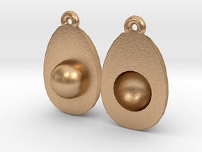 Avocado Earring Two in Natural Bronze