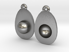 Avocado Earring Two in Natural Silver