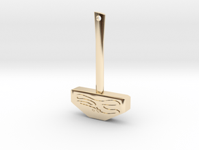 Thor's Hammer pendent  in 14k Gold Plated Brass