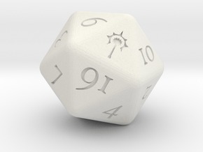 D20 D&D Cleric's Dice in White Natural Versatile Plastic