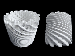 Concentric Lampshade in White Natural Versatile Plastic