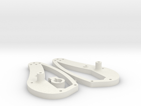 Stingray Chassis upgrade plates in White Natural Versatile Plastic