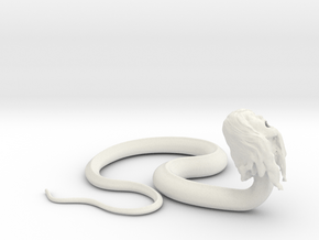 Snake Woman (after Medusa) in White Natural Versatile Plastic