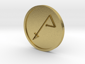 Chashmodai Spirit of the Moon Coin in Natural Brass